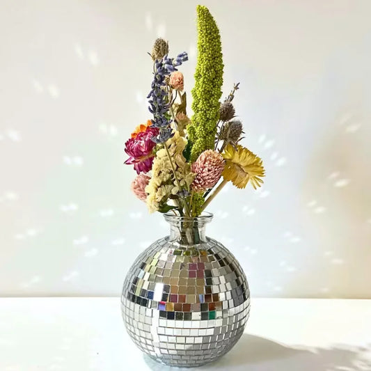 Colorful Disco Ball Vase for Wedding and Table Decor