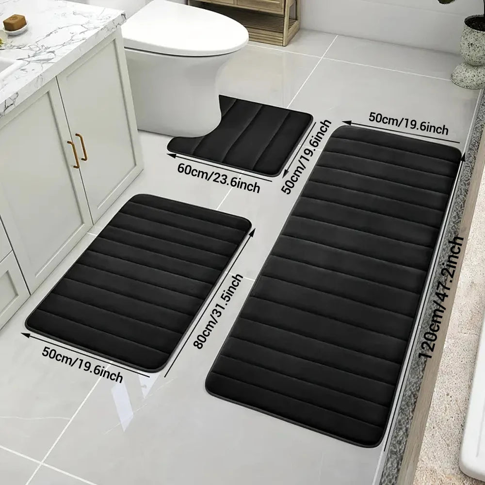 Soft Memory Foam Bathroom Rug Set