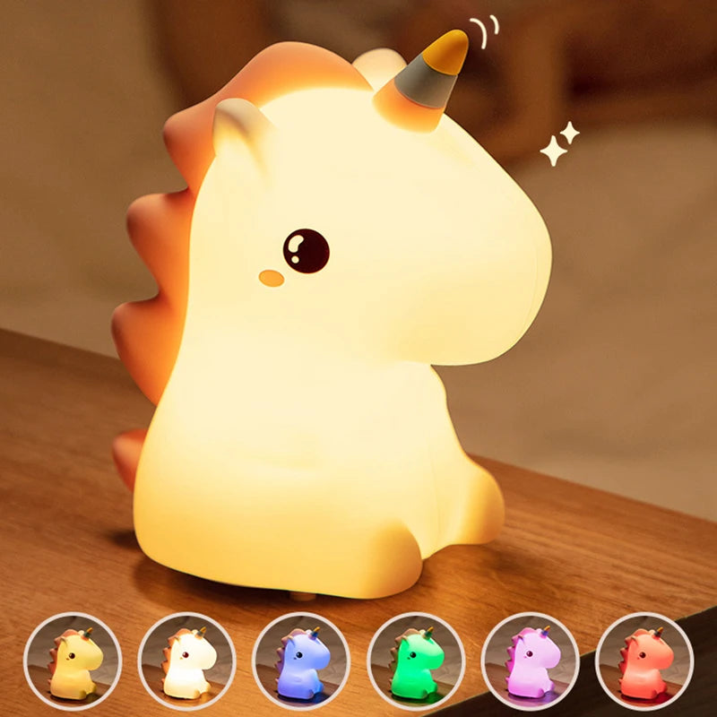 Unicorn Silicone Night Light for Kids