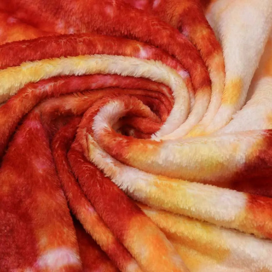 Warm Coral Fleece Pizza Blanket