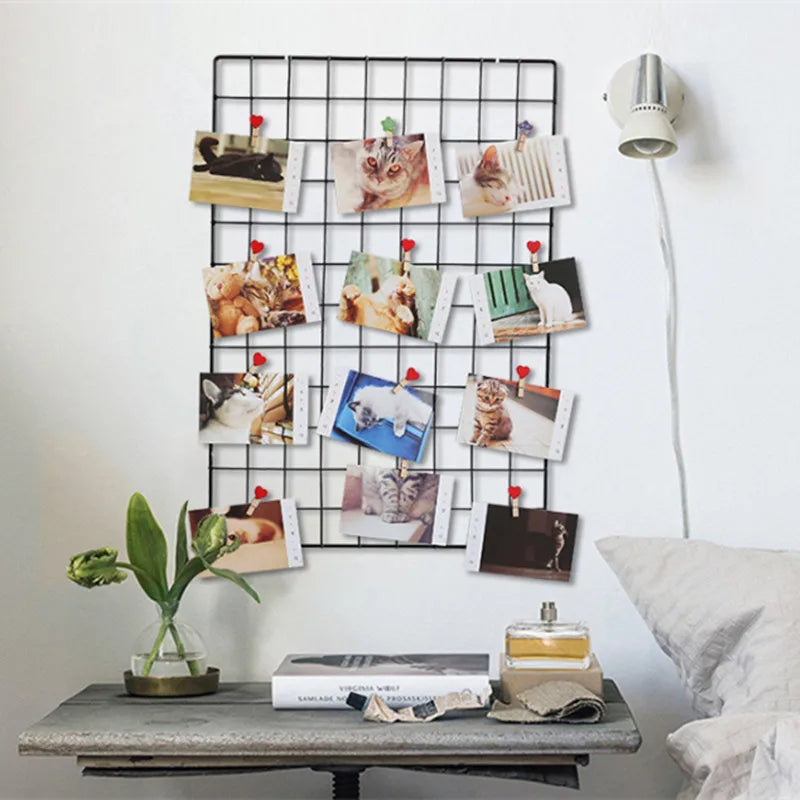 Nordic Iron Grid Wall Art Organizer