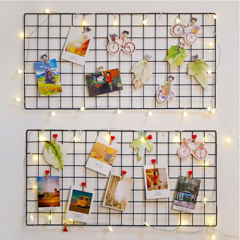 Nordic Iron Grid Wall Art Organizer