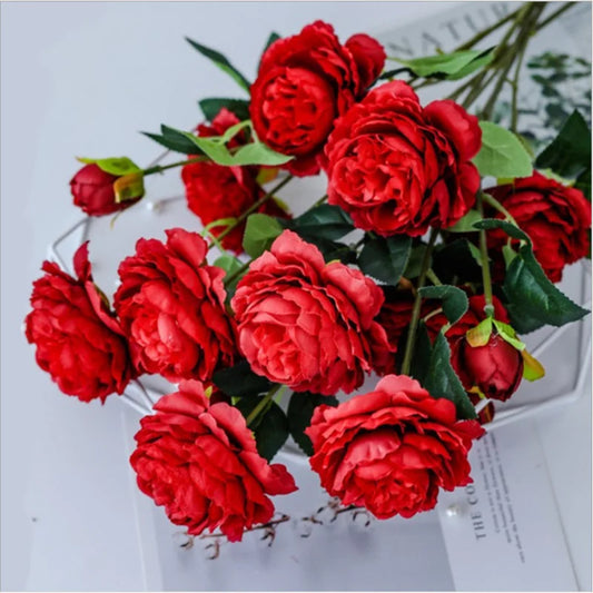 Artificial Peony Vase for Wedding and Home Decoration