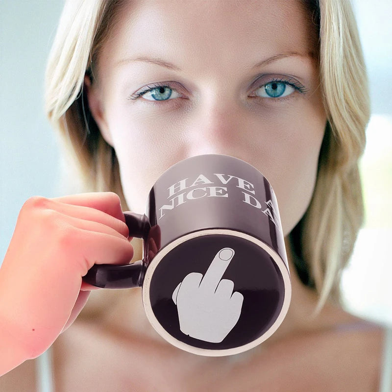 Funny Middle Finger Coffee Mug