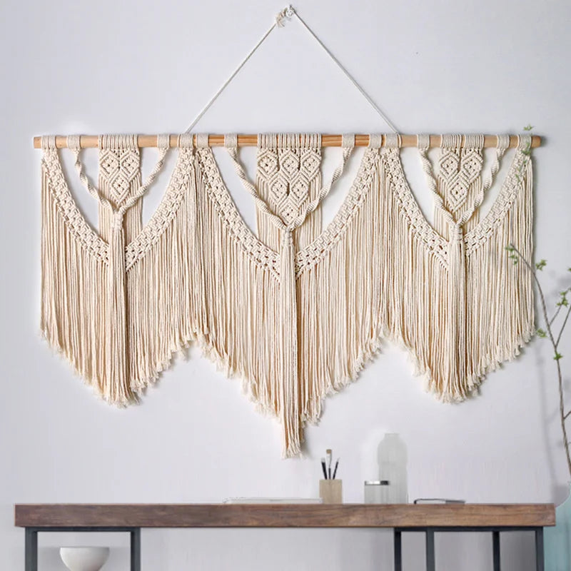 Large Macrame Boho Tassel Wall Hanging