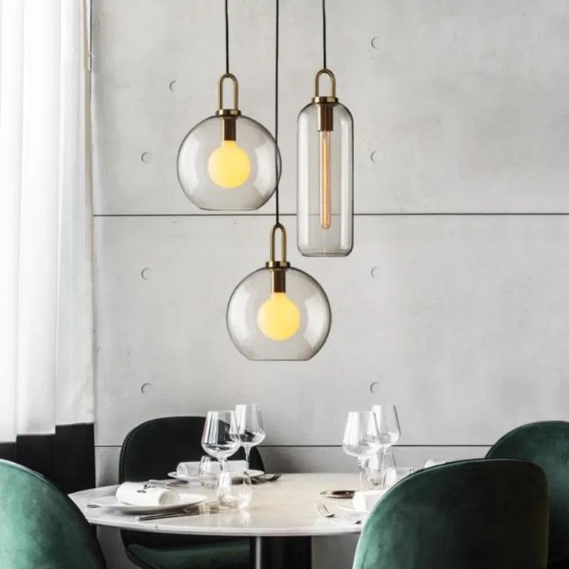 Modern Loft Glass Chandelier for Dining Room