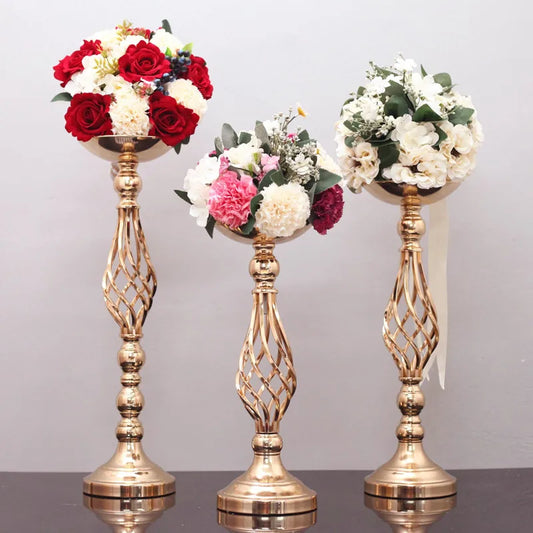 Wedding Metal Vase for Centerpieces and Candle Holders