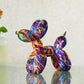 Colorful Resin Graffiti Balloon Dog Figurine