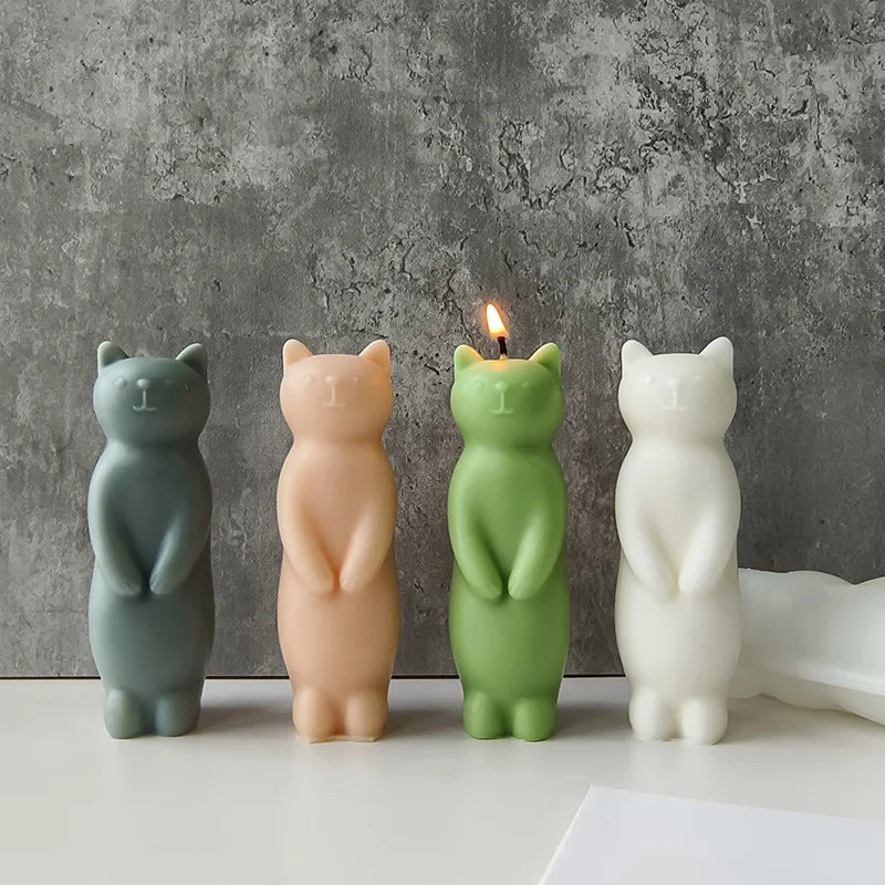 3D Cat Candle Silicone Mold