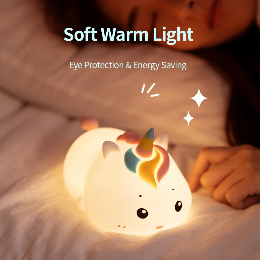 Unicorn Silicone Night Lamp with Remote