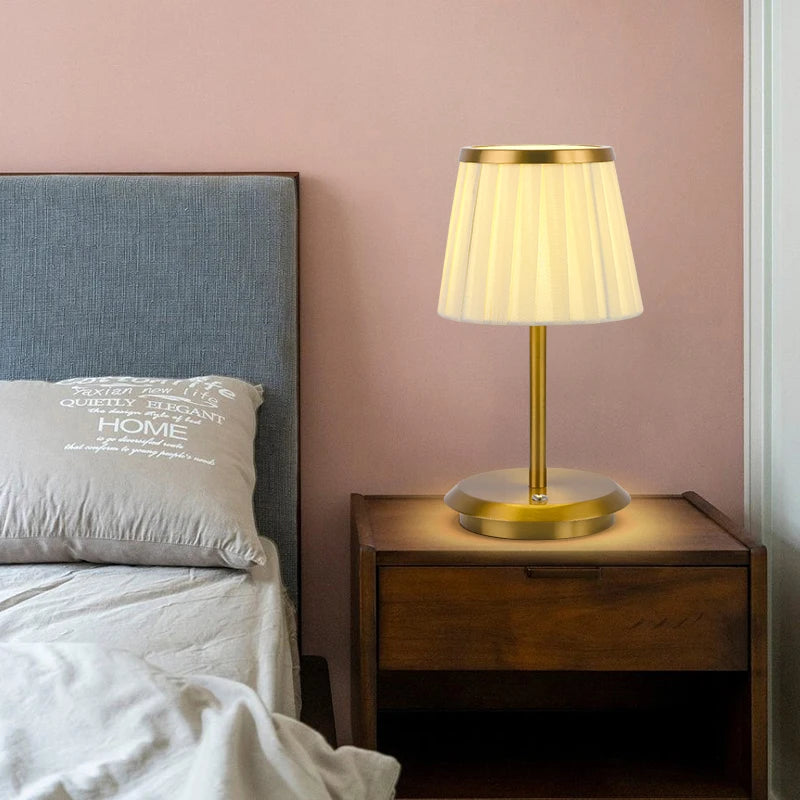 Fabric Table Lamp - Portable & Wireless Lighting