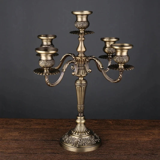 Bronze Candelabra Candle Holders Wedding Centerpiece Decoration