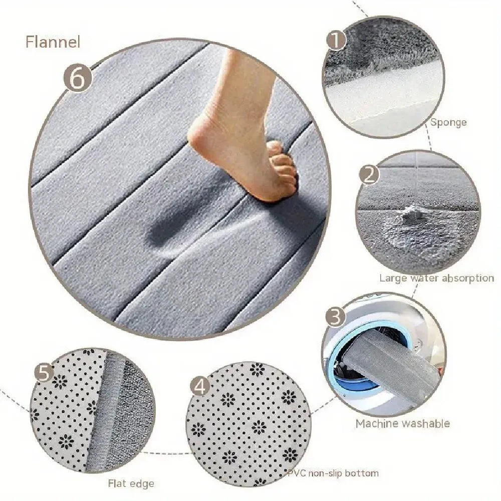 Soft Memory Foam Bathroom Rug Set