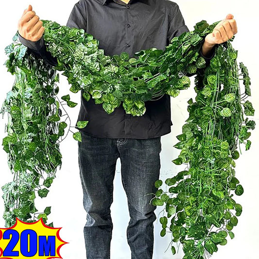 Green Artificial Ivy Leaves DIY Garland for Home Decorations