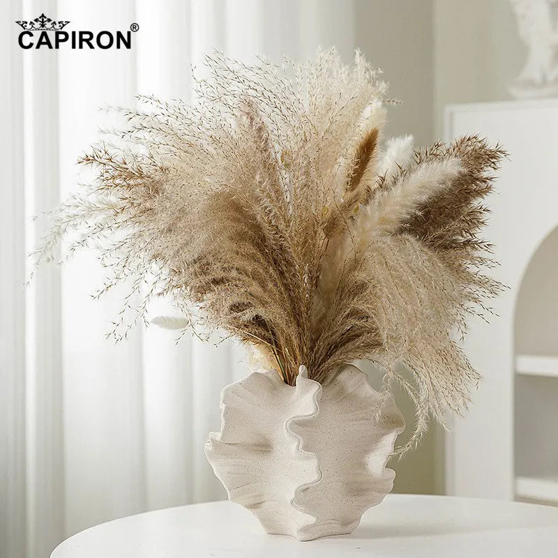 Ceramic Coral Vase for Living Room Centerpieces