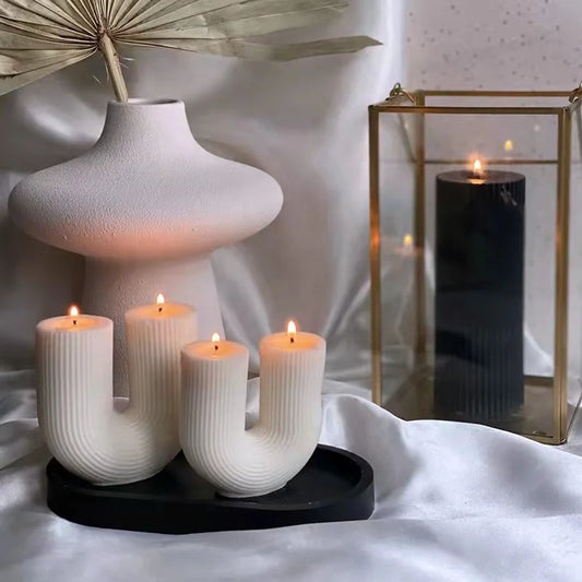 Geometric Scented Candles for Modern Decor