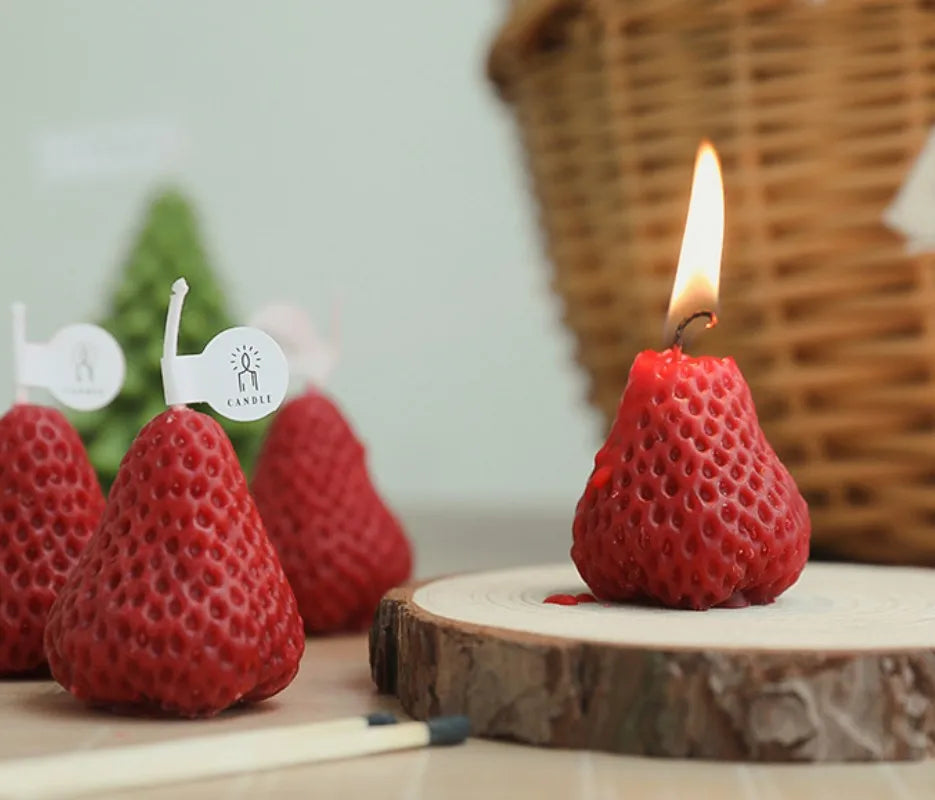 Strawberry Soy Wax Candle for Celebrations