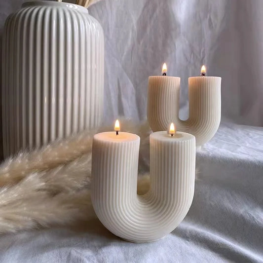 Geometric Scented Candles for Modern Home Decor