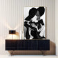 Black White Fashion Woman Canvas for Wall Art