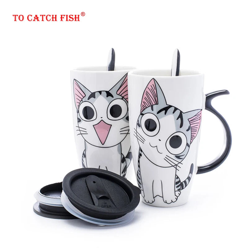 600ml Large Capacity Cat Ceramic Mug