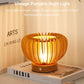 Retro LED Pumpkin Table Lamp - Wooden Touch USB