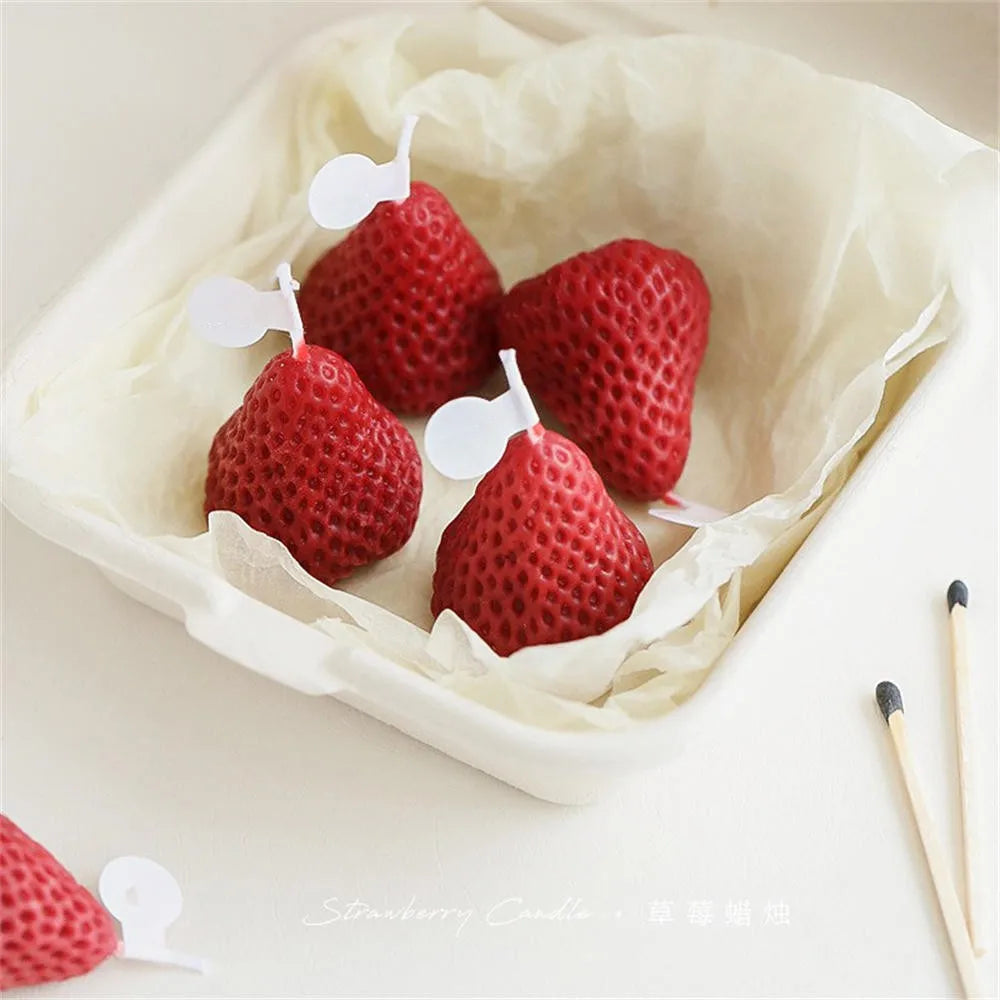 Strawberry Soy Wax Candle for Celebrations