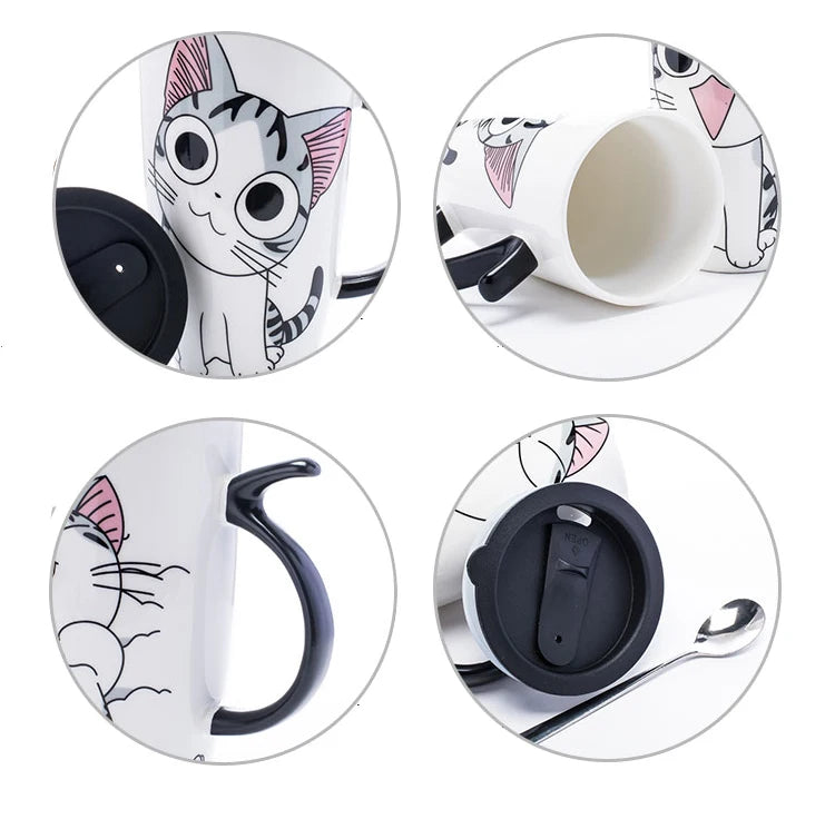 600ml Large Capacity Cat Ceramic Mug