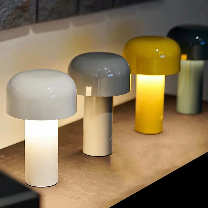 Italian Mushroom Table Lamp USB Rechargeable Night Light