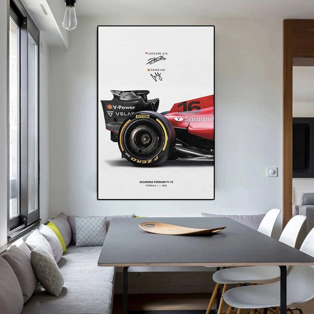 F1 Grand Prix Racing Canvas for Wall Art