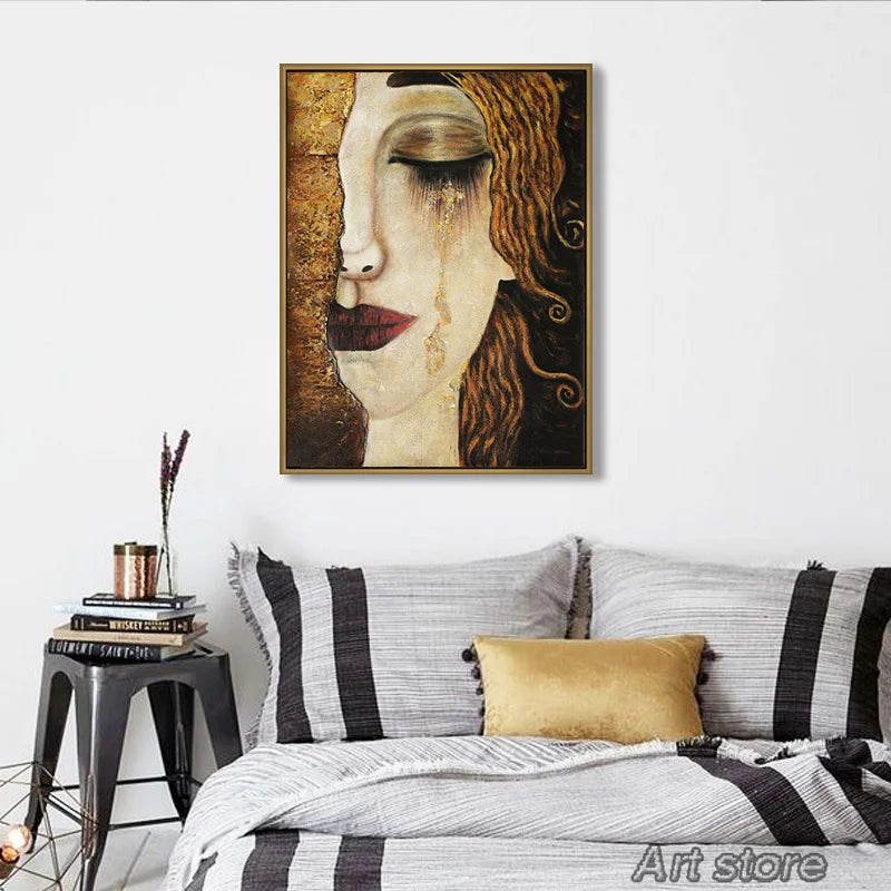 Gustav Klimt Kiss Poster for Modern Room Decor