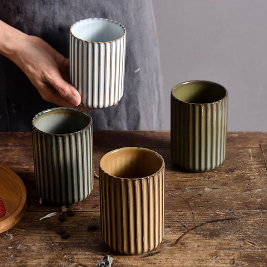 Striped Ceramic Coffee Mug