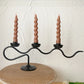 Black Metal Candlestick for Home Decor