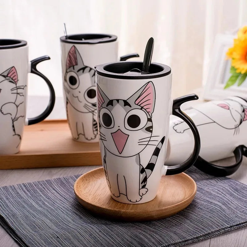 600ml Large Capacity Cat Ceramic Mug