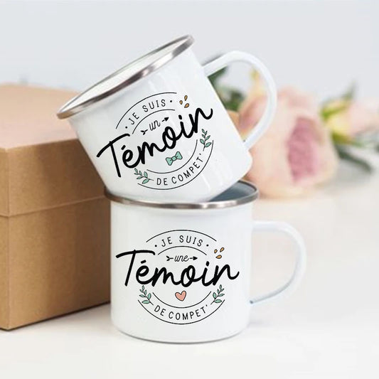 French Enamel Mugs Bachelorette Party Bridesmaid Wedding Gifts