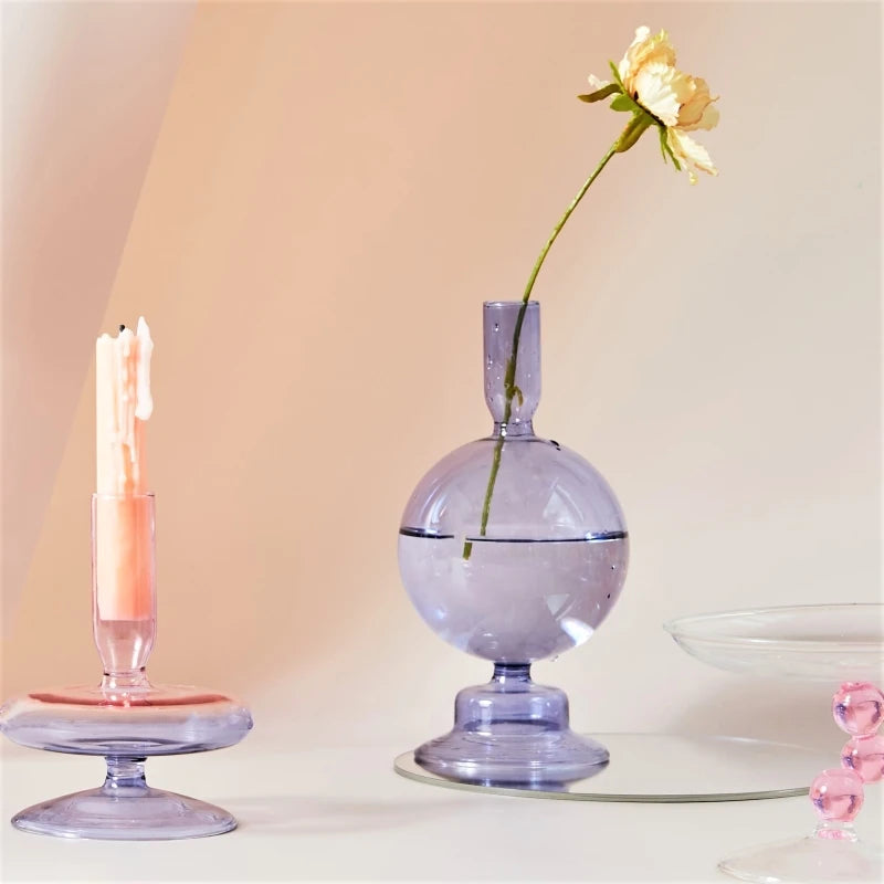 Elegant Glass Taper Candle Holders for Weddings