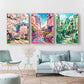 Japanese Street Scenery Canvas for Home Decor