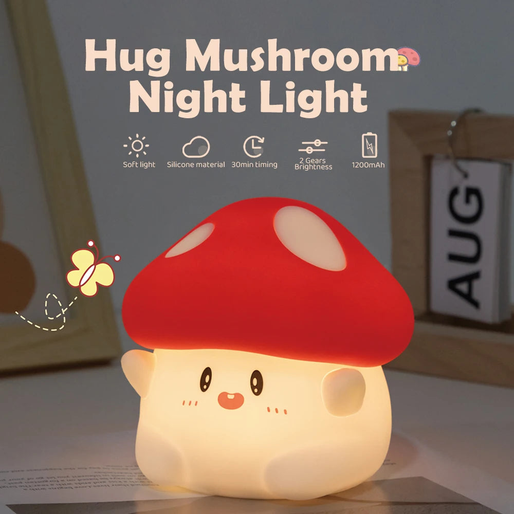 Mushroom Silicone Nursery Lamp