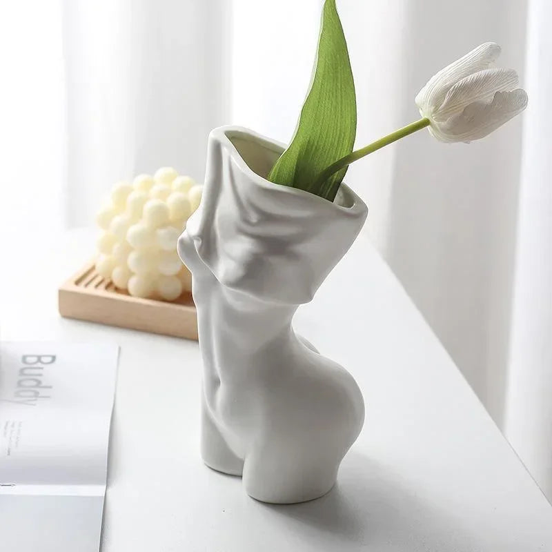 Nordic Female Body Art Vase for Home Decoration