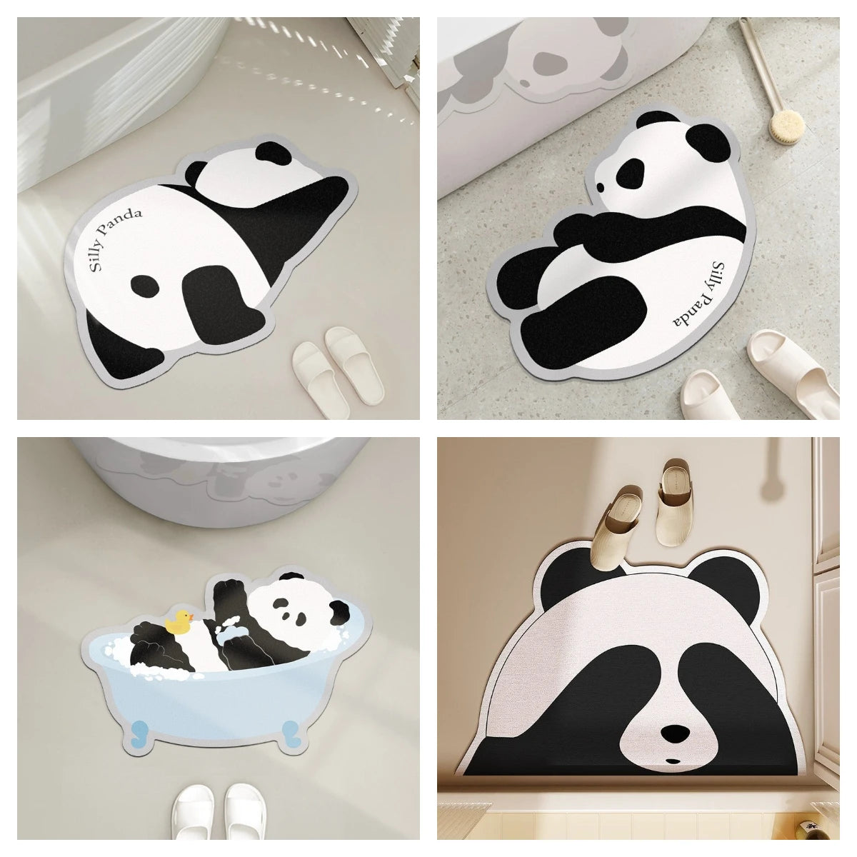 Cute Quick Drying Panda Bath Mat