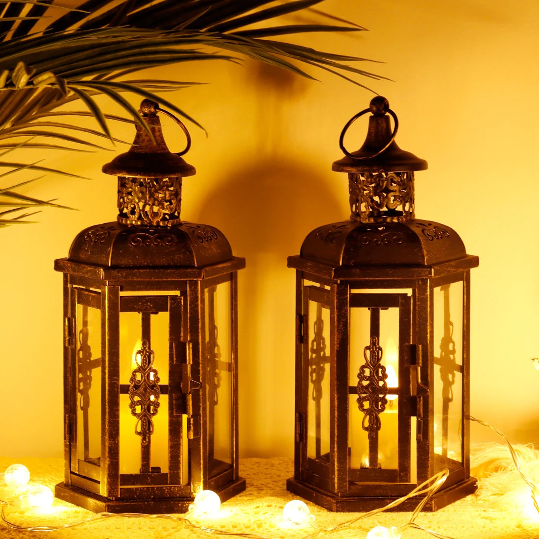 Nordic Iron Lantern Candle Holder