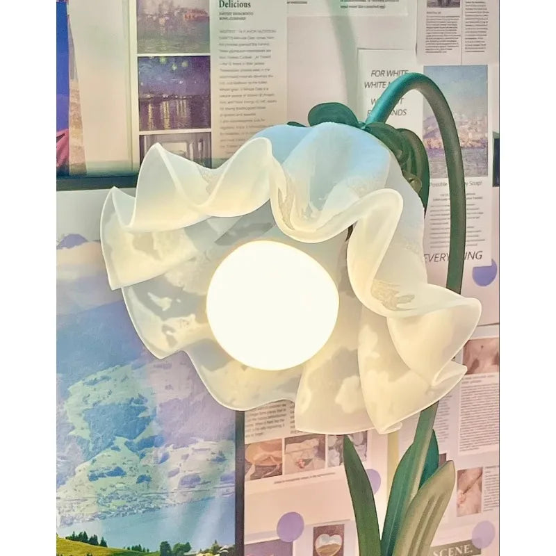 Italian Design Orchid Glass Table Lamp for Decor