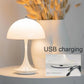 Rechargeable 3-Color Dimming Mushroom LED Table Lamp