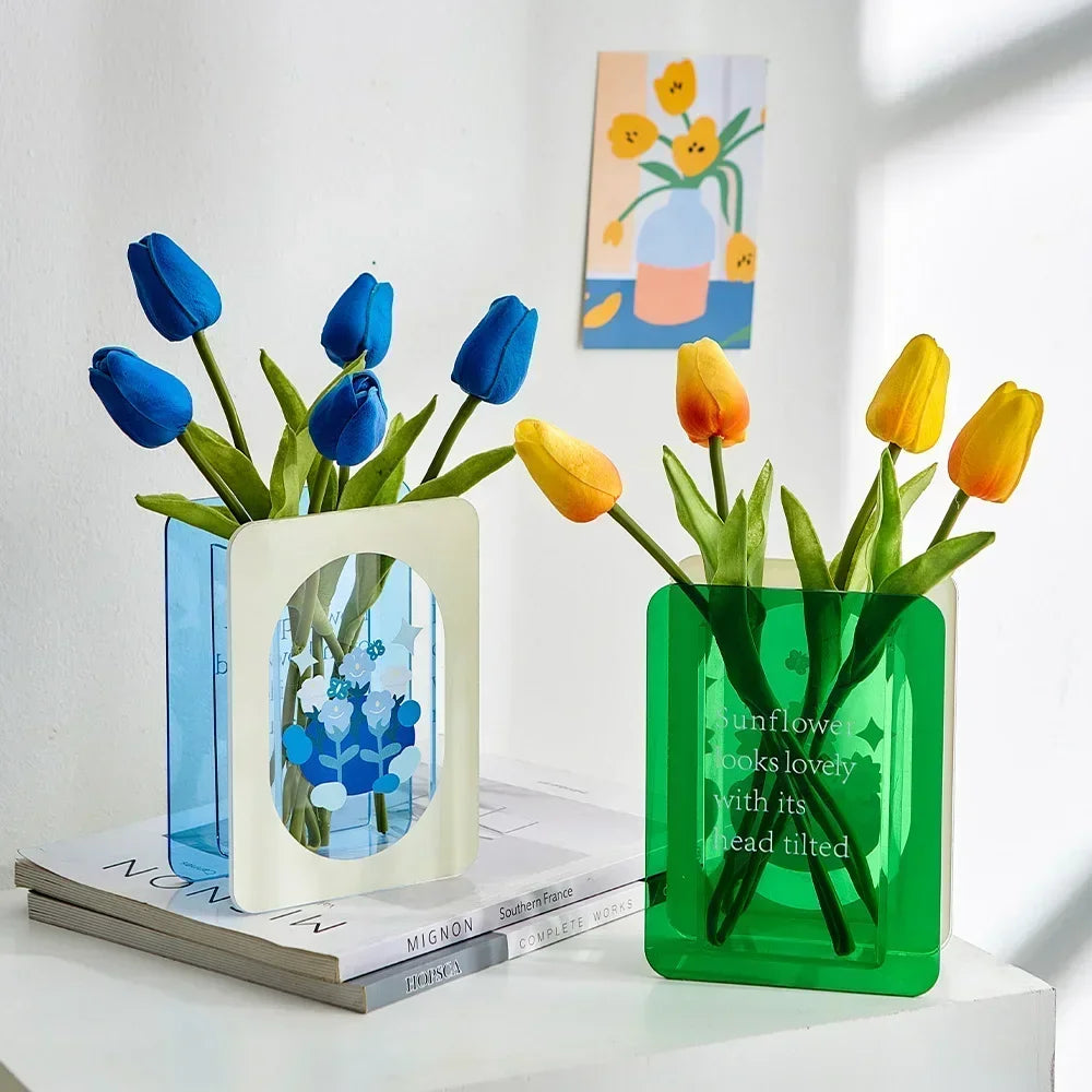 Modern Decorative Acrylic Vases for Home Decor