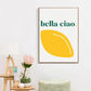 Lemon Orange Coffee Poster for Wall Art Decor