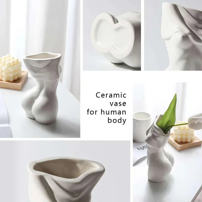 Nordic Female Body Art Vase for Home Decoration