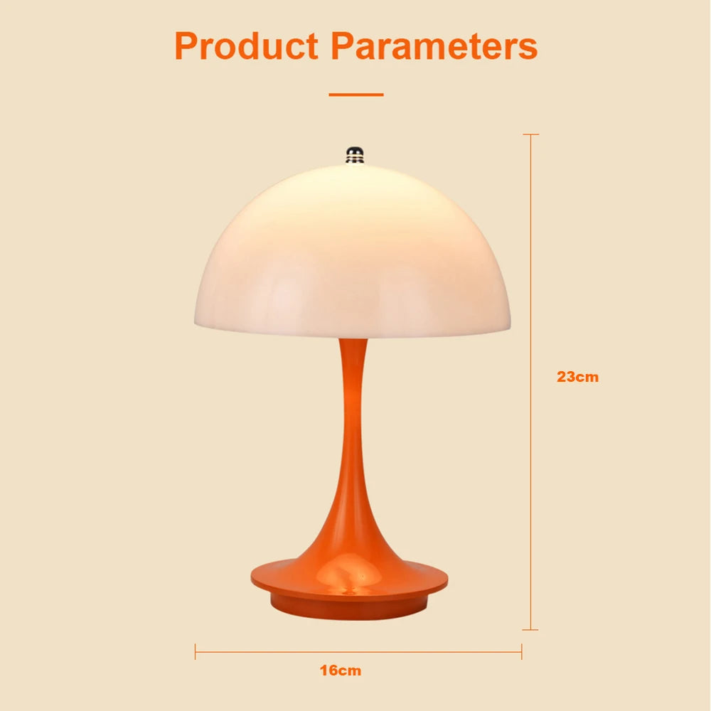 Portable USB LED Mushroom Lamp for Bedroom