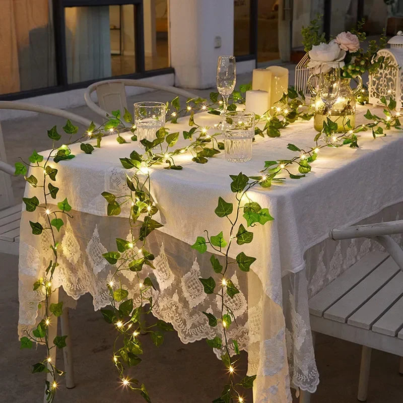 Green Leaf String Fairy Lights