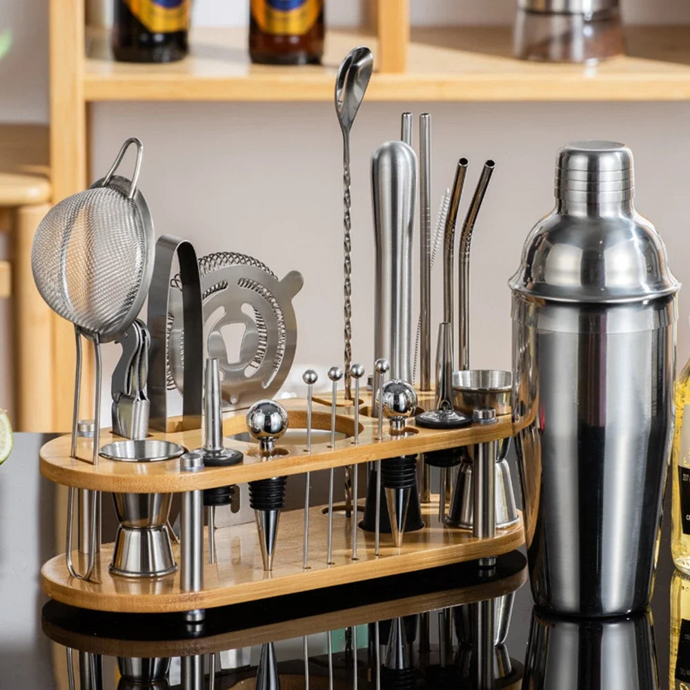 Comprehensive Stainless Steel Bartender Kit