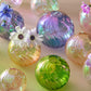 Iridescent Glass Ball Vases for Home Decoration