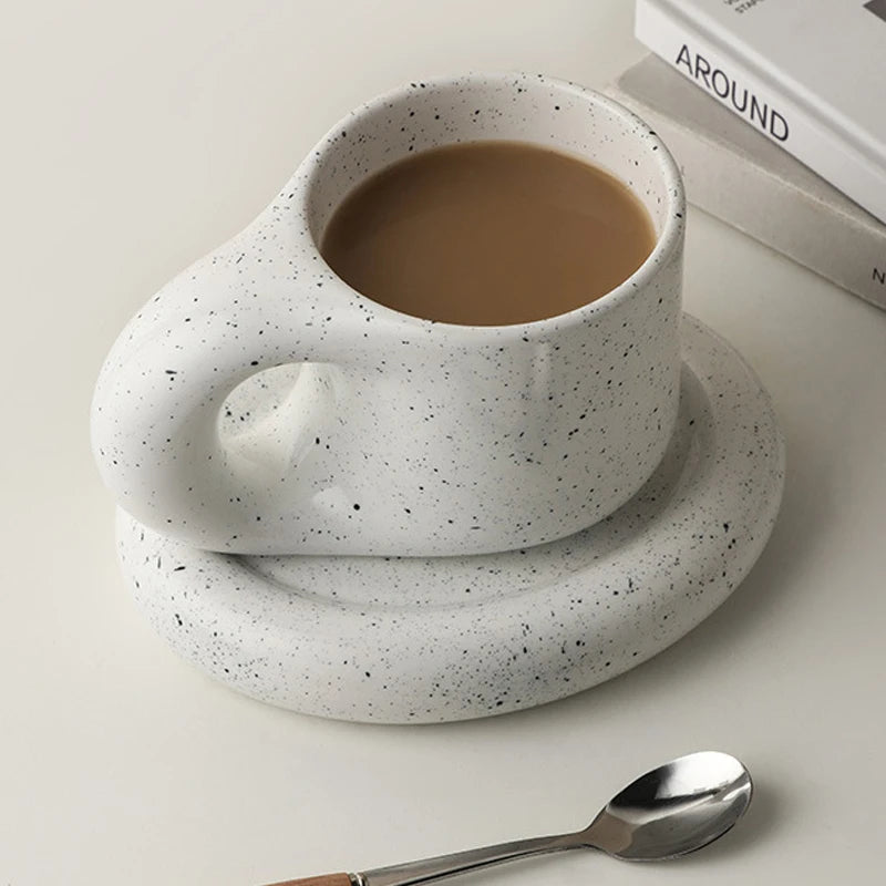 Nordic Mug with Fat Handle - Ceramic Cup Set